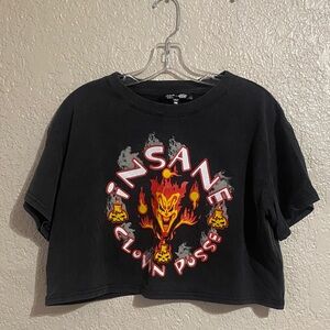 Dolls Kill x Insane Clown Posse Dark Cropped Graphic Tee